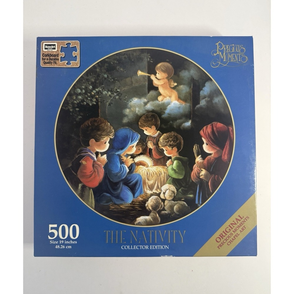 Precious Moments The Nativity Puzzle 500 pc RoseArt Collector Edition NEW SEALED